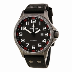 TW Steel TWA961 Gent's Pilot Black Dial Black Band Automatic Watch