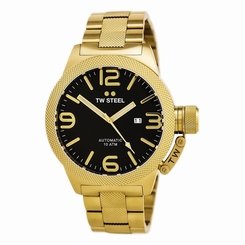 TW Steel CB96 Gents Canteen Automatic Black Dial Yellow Gold Watch