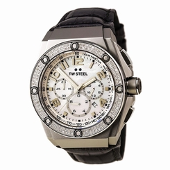 TW Steel CE4005 Gent's CEO Kivanc Diamond Chrono MOP Dial Grey Strap Watch 8718215085904