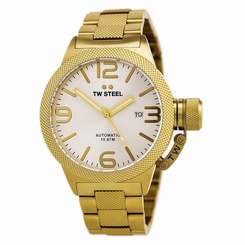 TW Steel CB85 Gent's Silver Tone Dial Yellow Steel Automatic Watch