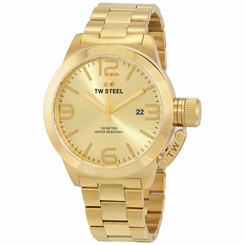  TW Steel Canteen Gold Sunray Dial Mens Watch CB102