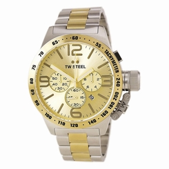 TW Steel CB54 Gent's Canteen Gold Tone Dial TT Steel Chrono Watch