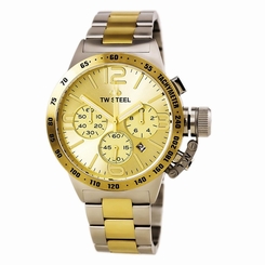 TW Steel CB53 Gent's Gold Tone Dial TT Yellow Steel Chrono Watch
