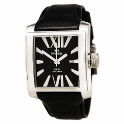 TW Steel CE3005 Gent's CEO Goliath Leather Strap Black Dial Watch