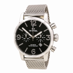TW Steel MB14 Gent's Chrono Steel Mesh Bracelet Black Dial Watch