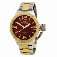 TW Steel CB75 Gent's Canteen Automatic Red Dial TT Bracelet Watch