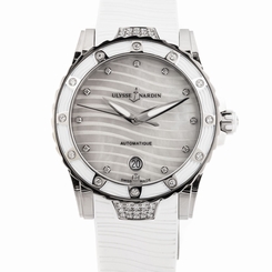 Ulysse Nardin Lady Diver Auto 40mm Mother of Pearl Women's Watch 8153-180E-3C/10