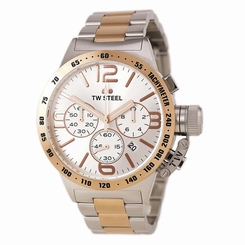 TW Steel CB123 Gents Canteen Silver Dial TT Rose Gold Chrono Watch