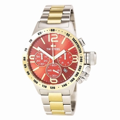 TW Steel CB73 Gent's Canteen Red Dial Chrono TT Bracelet Watch