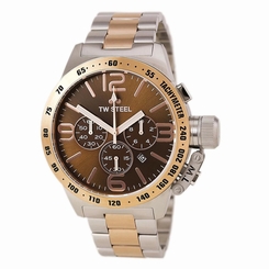 TW Steel CB154 Gent's Canteen Chrono Brown Dial TT Steel Watch