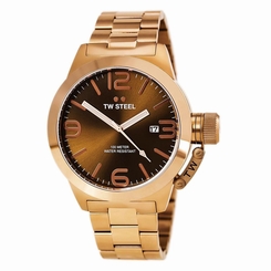 TW Steel CB192 Gent's Canteen Brown Dial Rose Gold Steel Watch