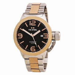 TW Steel CB135 Gent's Black Dial TT Rose Gold Automatic Watch