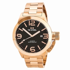 TW Steel CB172 Men's Black Dial Rose Gold Steel Bracelet Watch