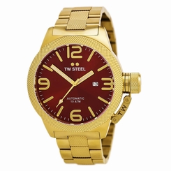 TW Steel CB116 Gent's Canteen Automatic Red Dial Yellow Gold Watch