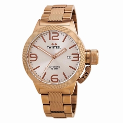 TW Steel CB165 Gents Canteen Silver Dial Rose Gold Automatic Watch