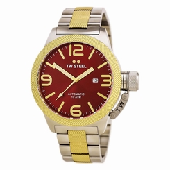 TW Steel CB76 Gent's Automatic Red Dial TT Yellow Gold Watch