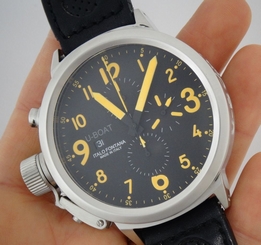 AWESOME U-BOAT FLIGHTDECK Z 55 OVERSIZE STAINLESS STEEL MEN'S WRIST WATCH