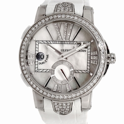 Ulysse Nardin Executive Dual Time Steel Auto 40mm MOP Women's Watch 243-10B-391
