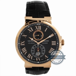 Ulysse Nardin Maxi Marine Chronometer 266-67/42 Auto Rose Gold Mens Strap Watch