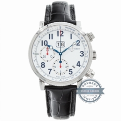  Ulysse Nardin Marine Annual Chronograph 513-22 Auto Steel Mens Strap Watch Date