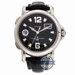 Ulysse Nardin GMT Big Date 223-88 Auto 40mm Steel Black Dial Mens Strap Watch