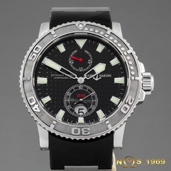 ULYSSE NARDIN MAXI MARINE DIVER 300M S. STEEL 263-33 WITH PAPERS