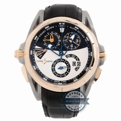 Ulysse Nardin Sonata Streamline Chiming Alarm 675-01 Auto Steel Gold Mens Watch