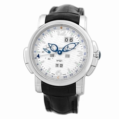 ULYSSE NARDIN Platinum 42mm Perpetual Calendar GMT 329-60 Box Warranty MINTY