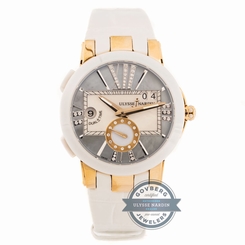Ulysse Nardin Dual Time 246-10/392 Auto Ceramic MOP Titanium Ladies Watch Date