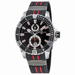 Ulysse Nardin Maxi Marine Diver Black Dial Black Rubber Mens Watch 63-10-3R-92