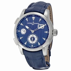 Ulysse Nardin Dual Time Automatic Blue Dial Mens Watch 3343-126LE-93