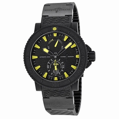 Ulysse Nardin Black Sea Black and Yellow Dial Black Rubber Mens Watch 845960059824
