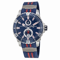  Ulysse Nardin Maxi Marine Diver Blue Dial Blue Rubber Mens Watch 263-10-3R-93