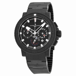 Ulysse Nardin Black Sea Chronograph Black Dial Black Rubber Mens Watch 353-92-3C