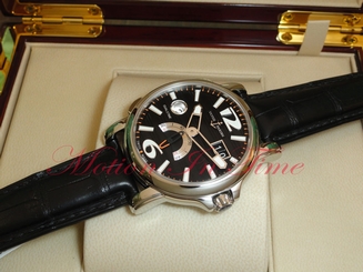 Ulysse Nardin GMT Big Date 42mm Stainless Steel Black Dial Black Strap 243-55/62