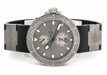ULYSSE NARDIN Maxi Marine Diver Chronometer Rubber Band 263-33-3/91 Retail$7,800