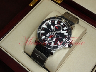 Ulysse Nardin Maxi Marine Diver Titanium 45mm Black Dial Rubber Band 263-90-3/72
