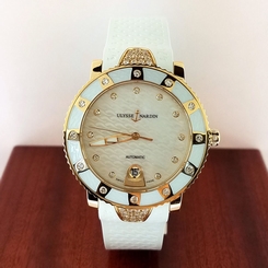Ulysse Nardin Rose Gold Lady Marine Diver Watch MSRP $27,200.00