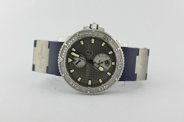Ulysse Nardin Marine Diver 263-33 Rhodium Dial on Rubber & Ti Strap