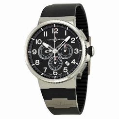 Marine Chronograph Black Dial Black Rubber 1503-150-3-62 Retail $12,700