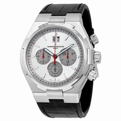 Vacheron Constantin Overseas Automatic Chronograph Silver Dial Black Leather