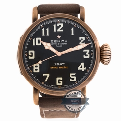 Zenith Pilot Montre D'Aeronef 29.2430.679/21.C753 Auto Bronze Mens Strap Watch