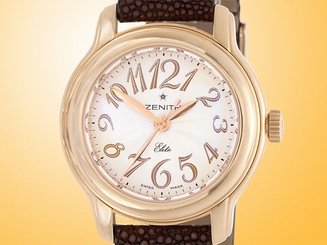 ZENITH Elite Automatic 18K Rose Gold Ladies Watch 18-1220-67-01-C528