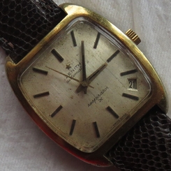 Zenith Respirator Automatic Date mens wristwatch gold filled case 32 mm. aside