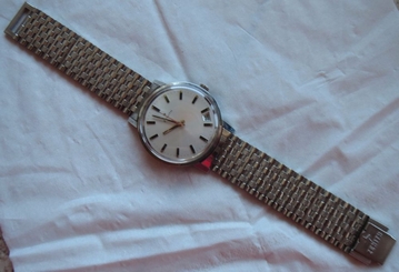 Zenith Automatic Date mens wristwatch Steel case & NSA bracelet 36,5 mm. NOS