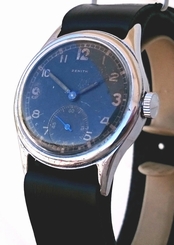 Vintage Zenith DH Ref.# 1518 Military WWII German Army Issue 34mm Watch Serviced