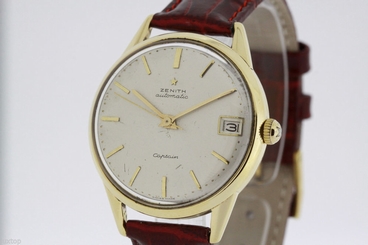 ZENITH Captain solid 18K Yellow Gold Auto Bumper Hammer Automat Cal. 71 (1880)