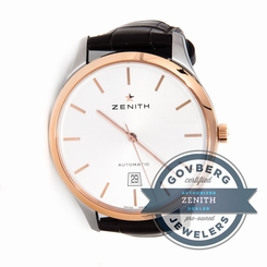 Zenith Port Royal Steel 18k Rose Gold Automatic Strap Watch 51.2020.3001/01.C498