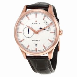 Zenith Captain Power Reserve Silver Dial 18kt Rose Gold Mens Watch