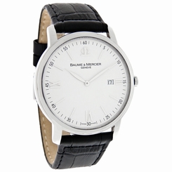 Baume & Mercier Classima XL Mens Black Leather Swiss Quartz Watch 8485 7612456273315